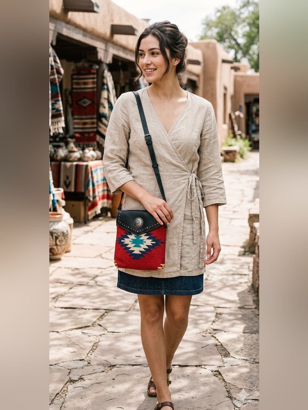 Aztec Tapestry Collection Crossbody‎ Bag